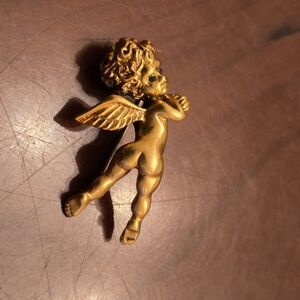 Tortolani gold tone pewter angel